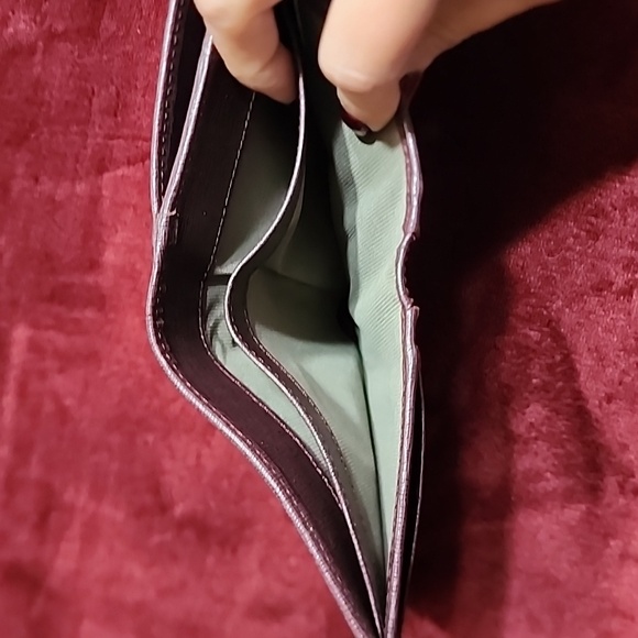 Furla Burgandy Leather Trifold Wallet - Picture 4 of 4